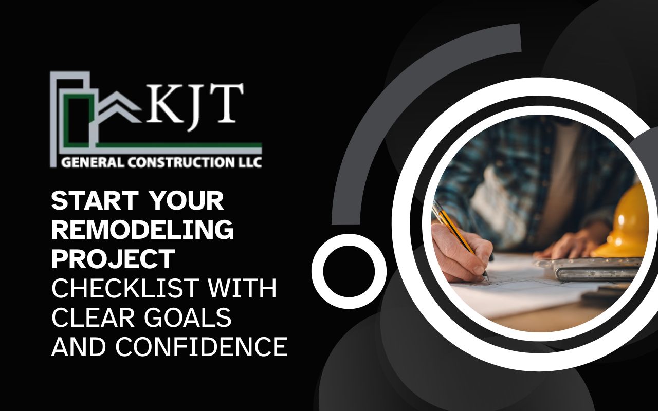 Homeowner using a remodeling project checklist to plan a home renovation