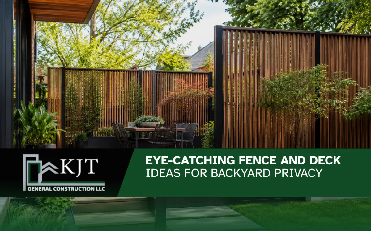Fence and deck ideas for backyard privacy with modern wood panels