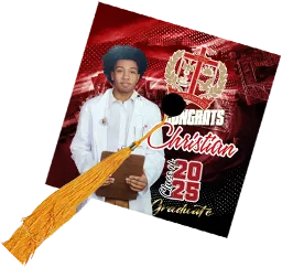 Christian Oquendo Grad Cap Sticker