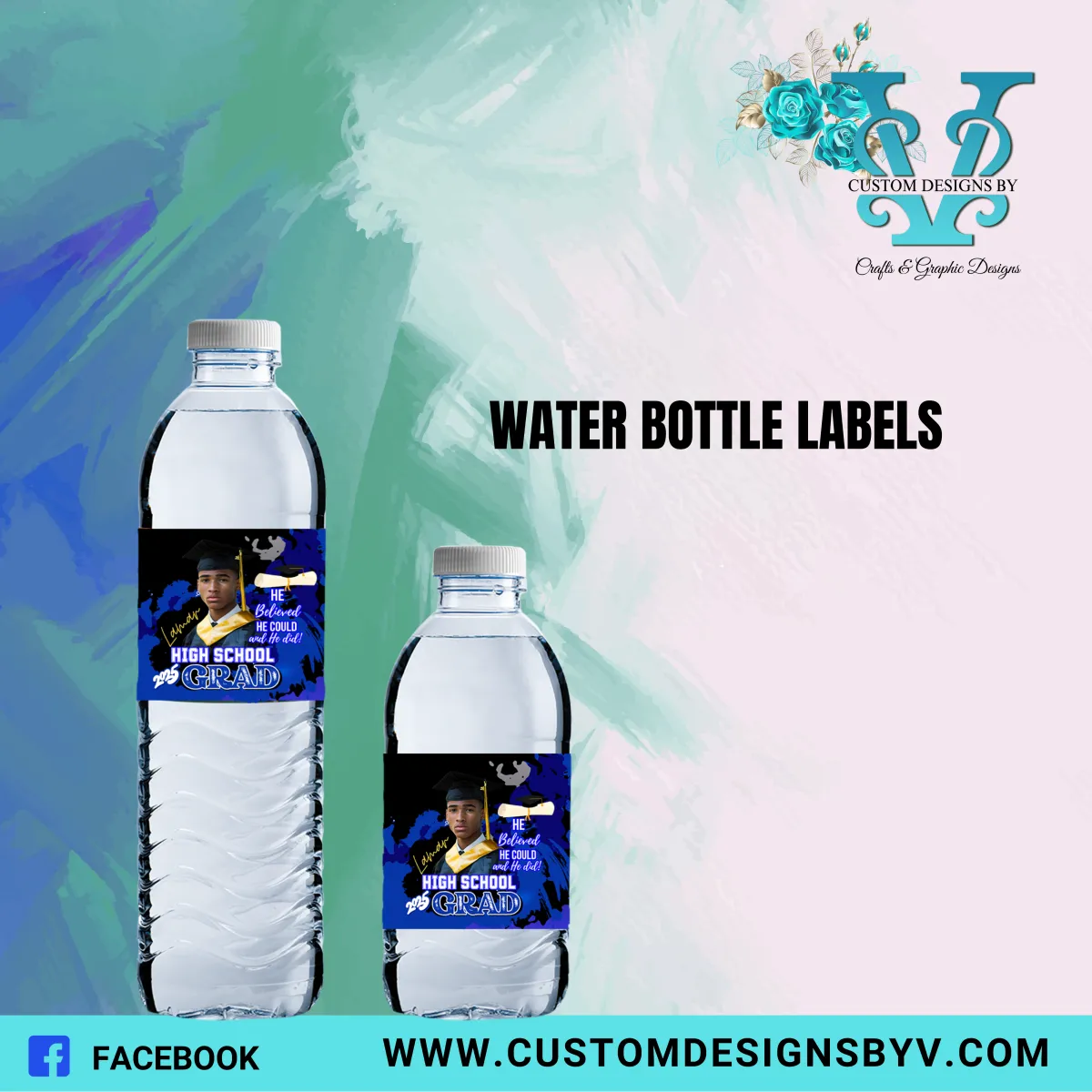 GRAD WATER BOTTLE LABEL