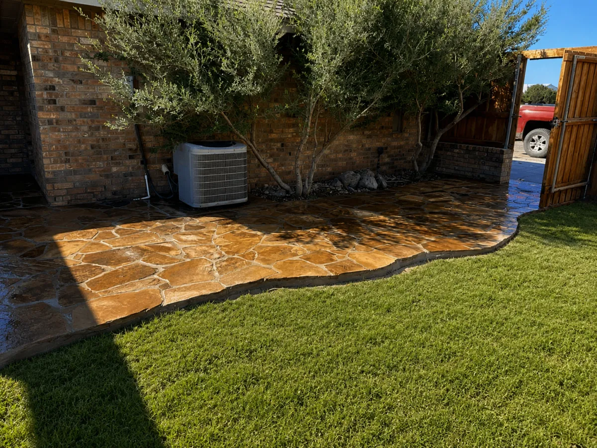 Decorative Stamped Concrete Patio Contractor in Midland TX