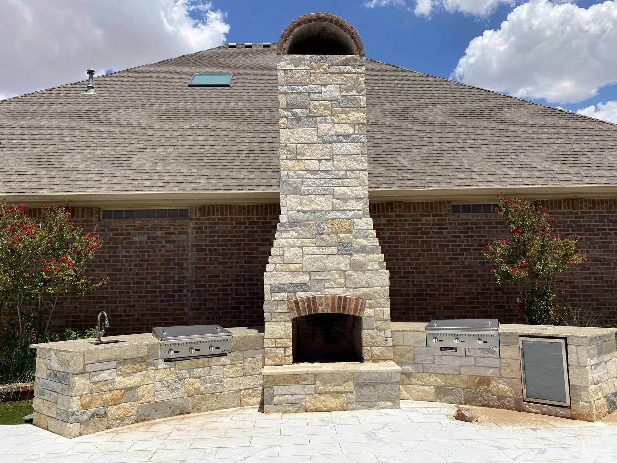 Custom Stone Chimney Construction in Midland TX