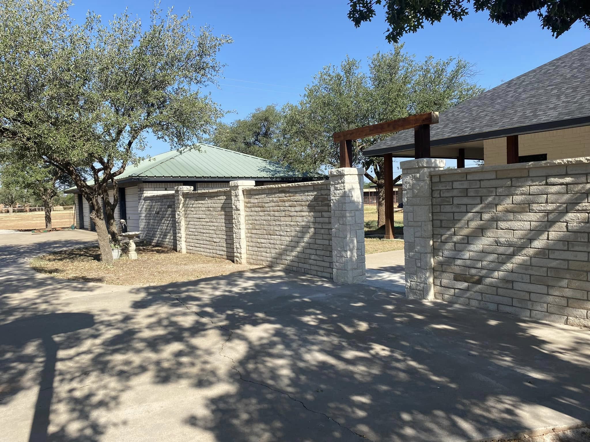 Custom Masonry Wall Installation in Midland TX