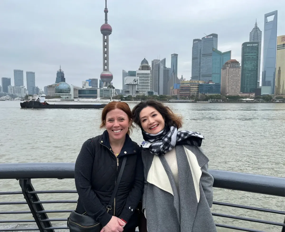 Sarah Capewell at an international education networking event