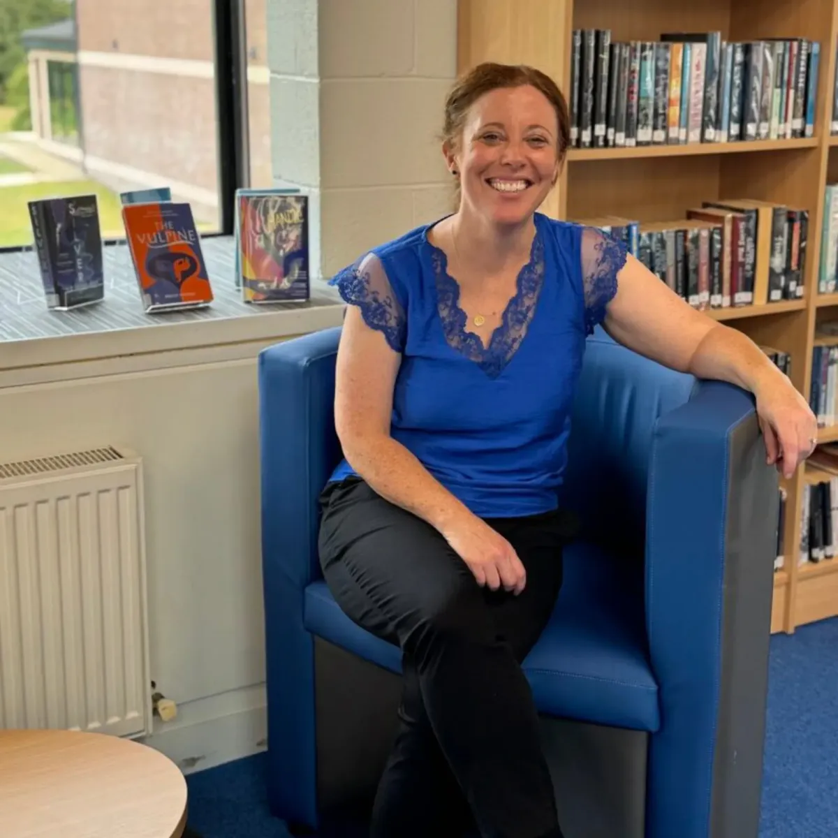 Sarah Capewell at an international education networking event