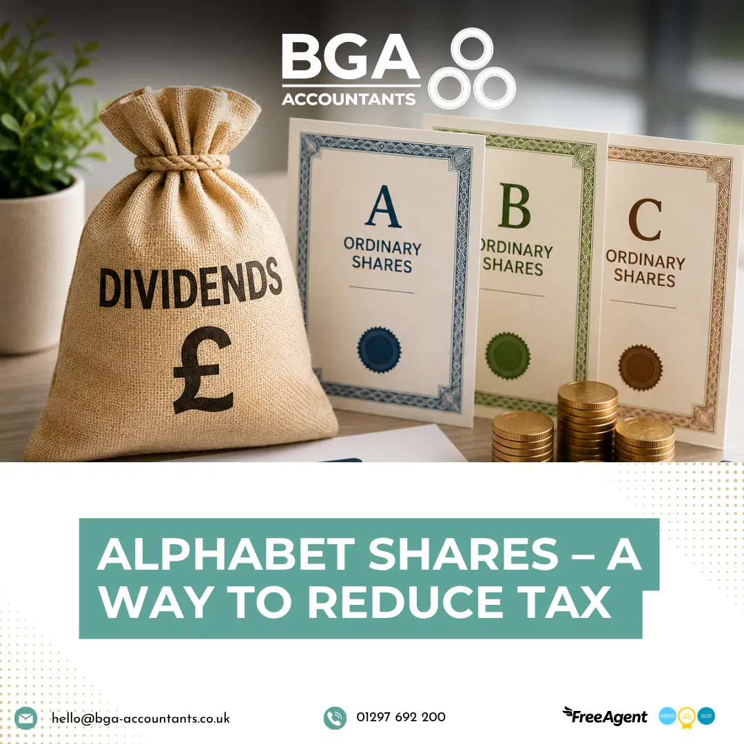 Alphabet shares in a family company showing different share classes used for dividend planning and tax-efficient profit extraction.