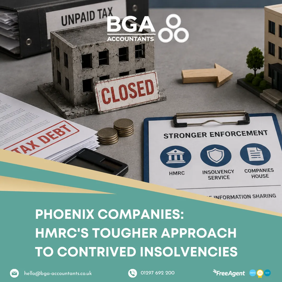 Closed company with unpaid tax debts and enforcement documents representing HMRC action against phoenix companies and contrived insolvencies.