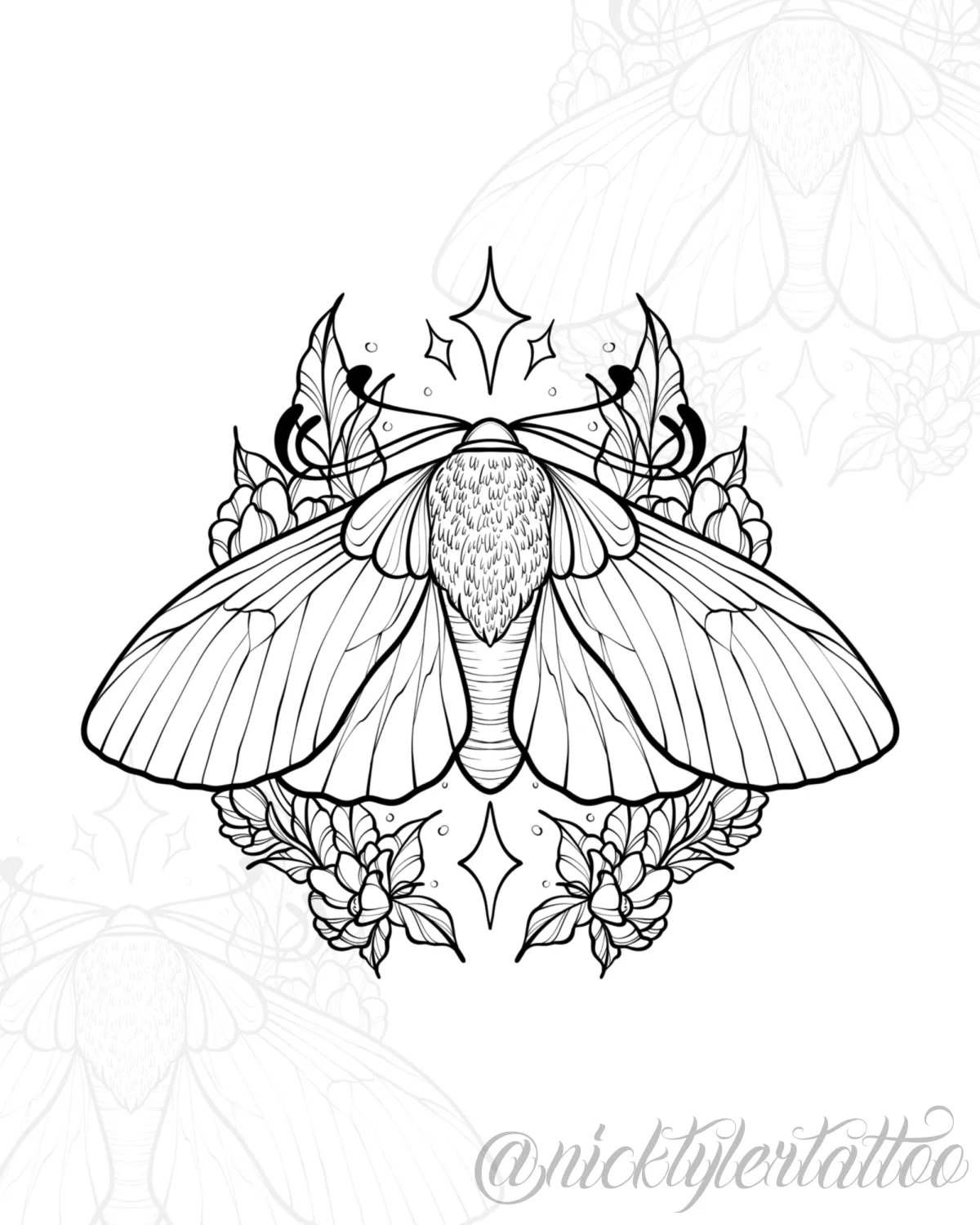 Flash design - fine line script tattoo