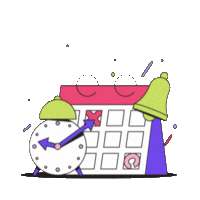 Animated icon representing automated client booking and scheduling