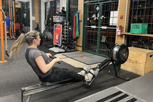 Athlete rowing at Empower on Alma Street