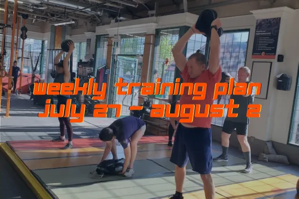 Weekly Training Plan | July 27-August 2, 2026