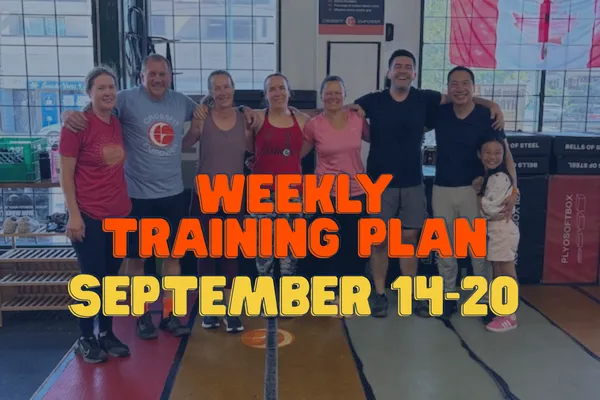 Weekly Training Plan | September 14-20, 2026