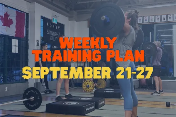 Weekly Training Plan | September 21-27, 2026