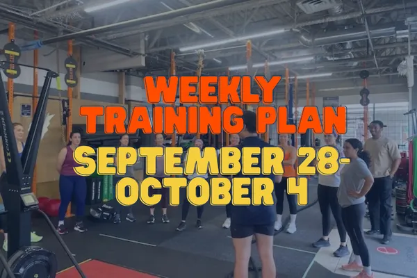 Weekly Training Plan | September 28-Oc4, 2026