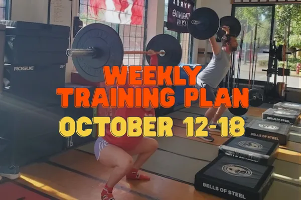 Weekly Training Plan | October 12-18, 2026