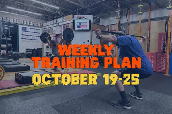 Weekly Training Plan | October 19-25, 2026