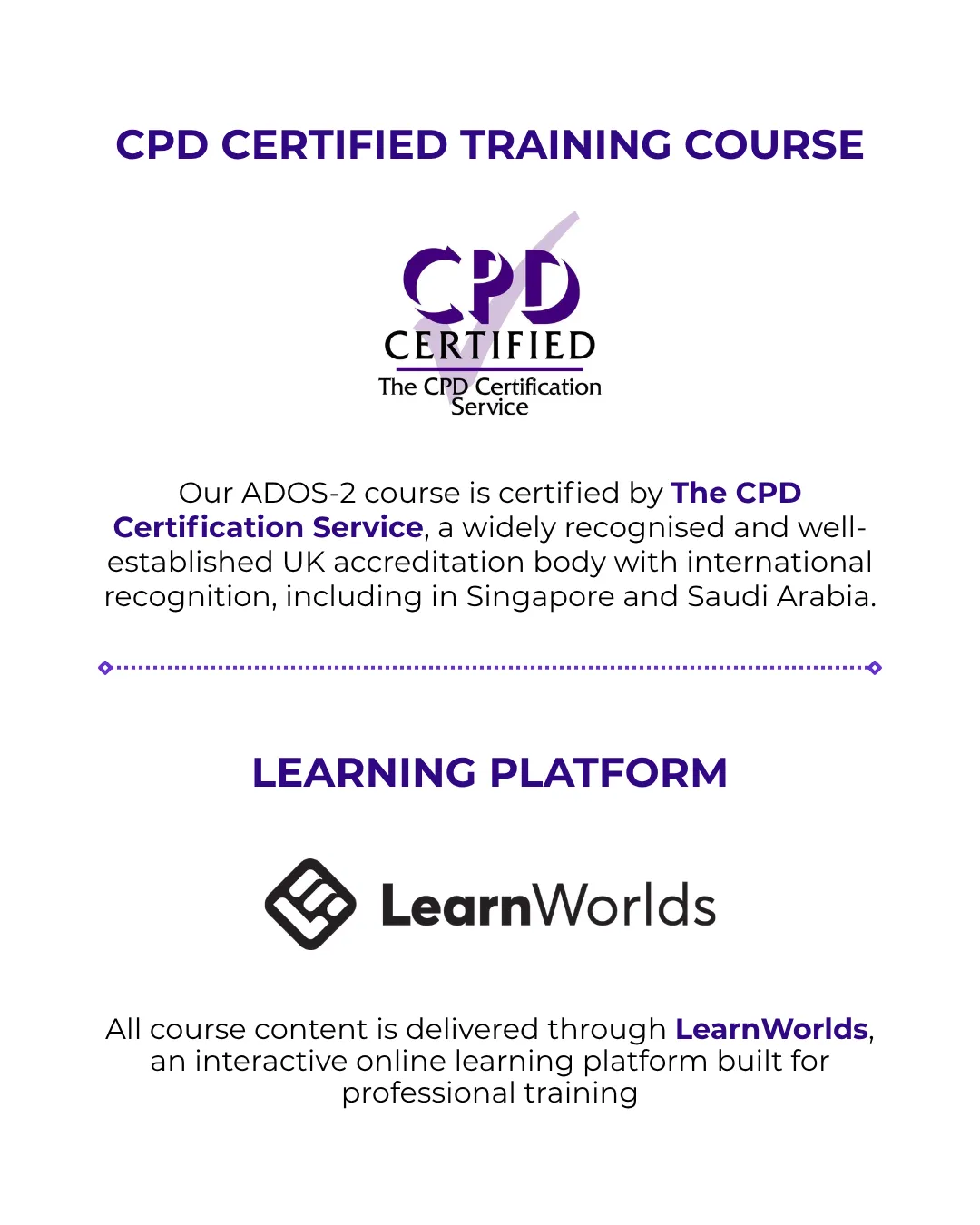 CPD Certified training courses and learning platform for ADHD and Autism assessors