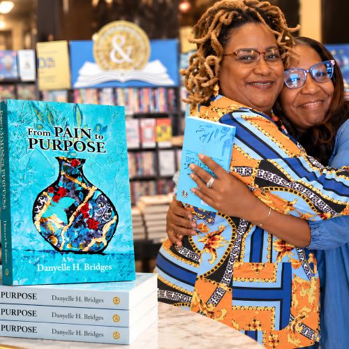 Danyelle H. Bridges, author of From Pain to Purpose, book display