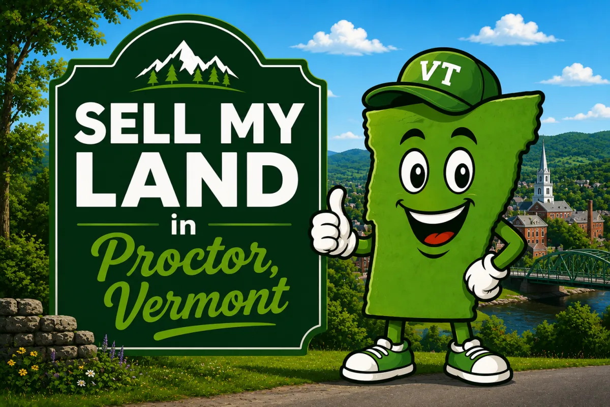 Sell My Land in Rutland, Vermont with a trusted local land buyer, illustration of Vermont land selling services