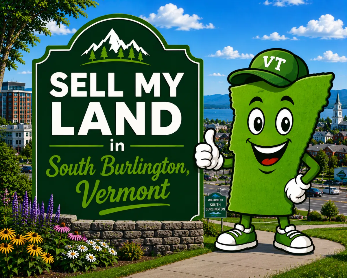 Sell My Land in Rutland, Vermont with a trusted local land buyer, illustration of Vermont land selling services