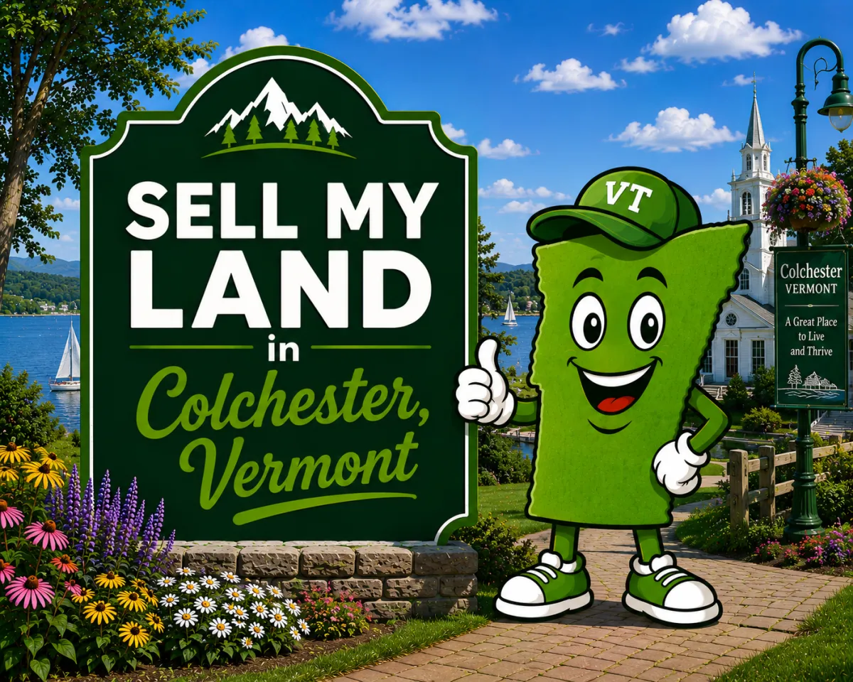 Sell My Land in Rutland, Vermont with a trusted local land buyer, illustration of Vermont land selling services