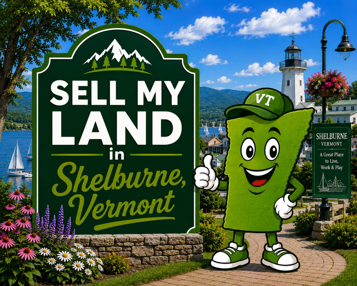 Sell My Land in Rutland, Vermont with a trusted local land buyer, illustration of Vermont land selling services