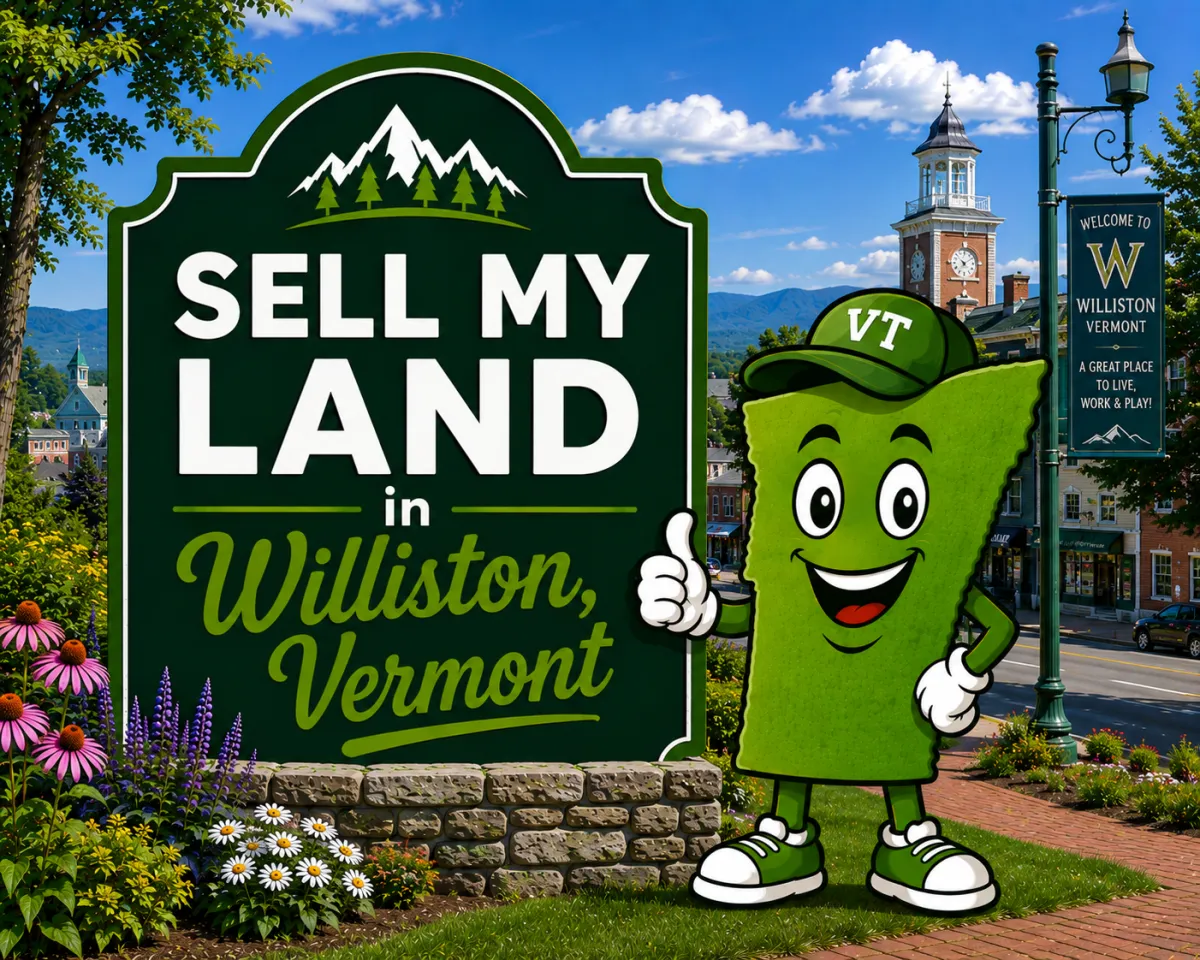 Sell My Land in Rutland, Vermont with a trusted local land buyer, illustration of Vermont land selling services