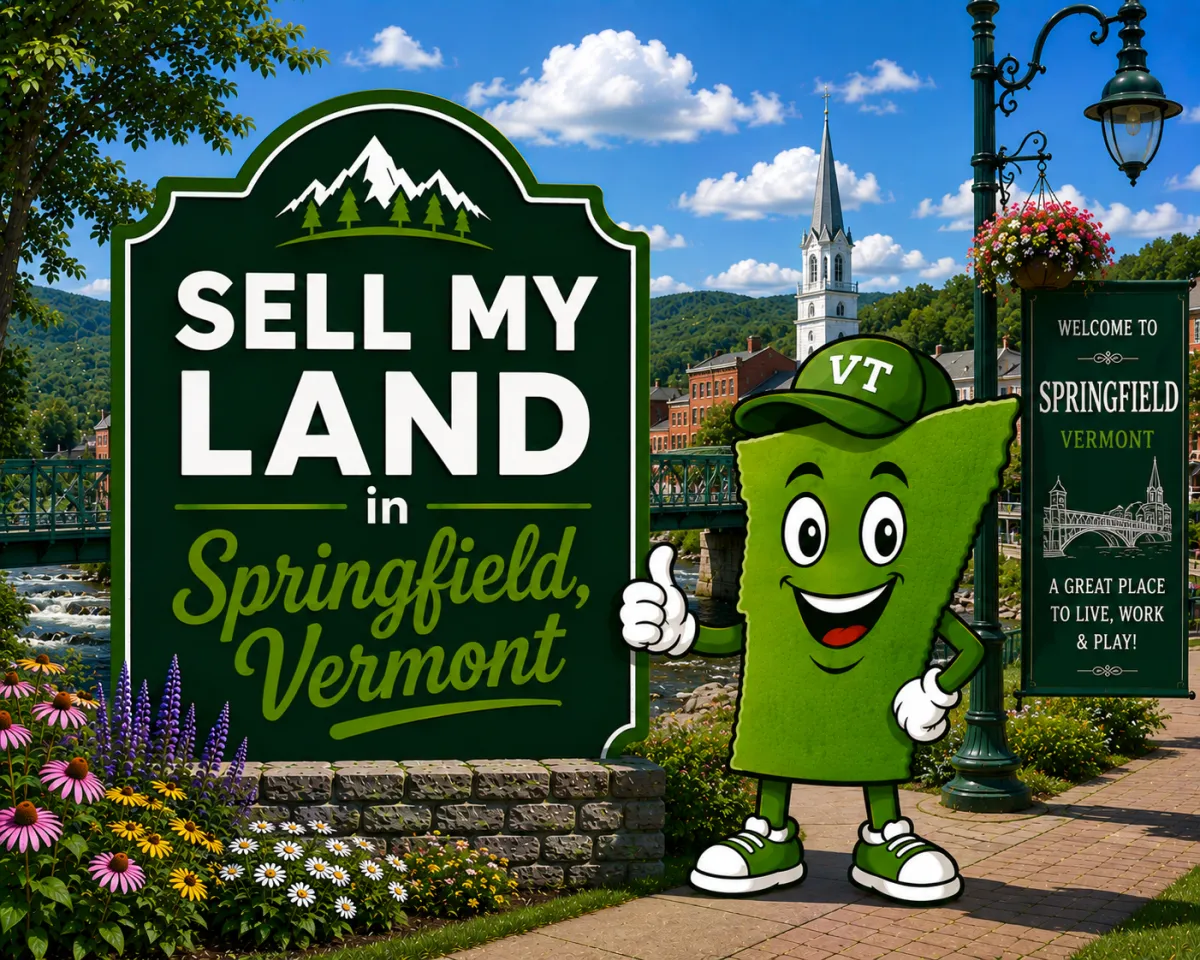 Sell My Land in Rutland, Vermont with a trusted local land buyer, illustration of Vermont land selling services