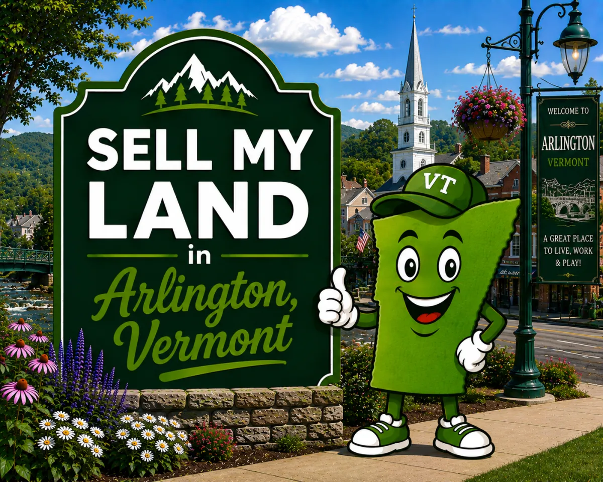Sell My Land in Rutland, Vermont with a trusted local land buyer, illustration of Vermont land selling services