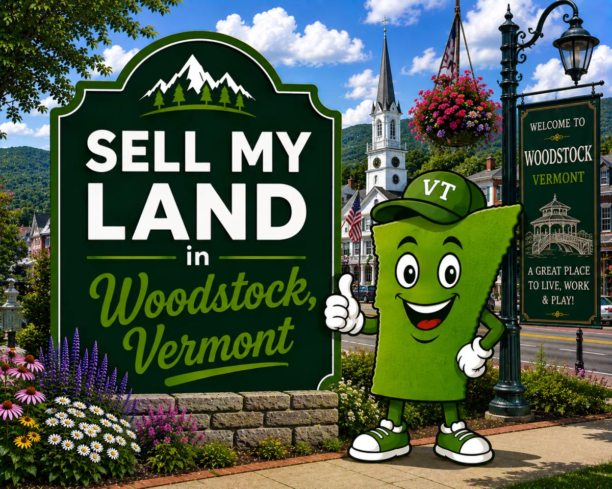 Sell My Land in Rutland, Vermont with a trusted local land buyer, illustration of Vermont land selling services