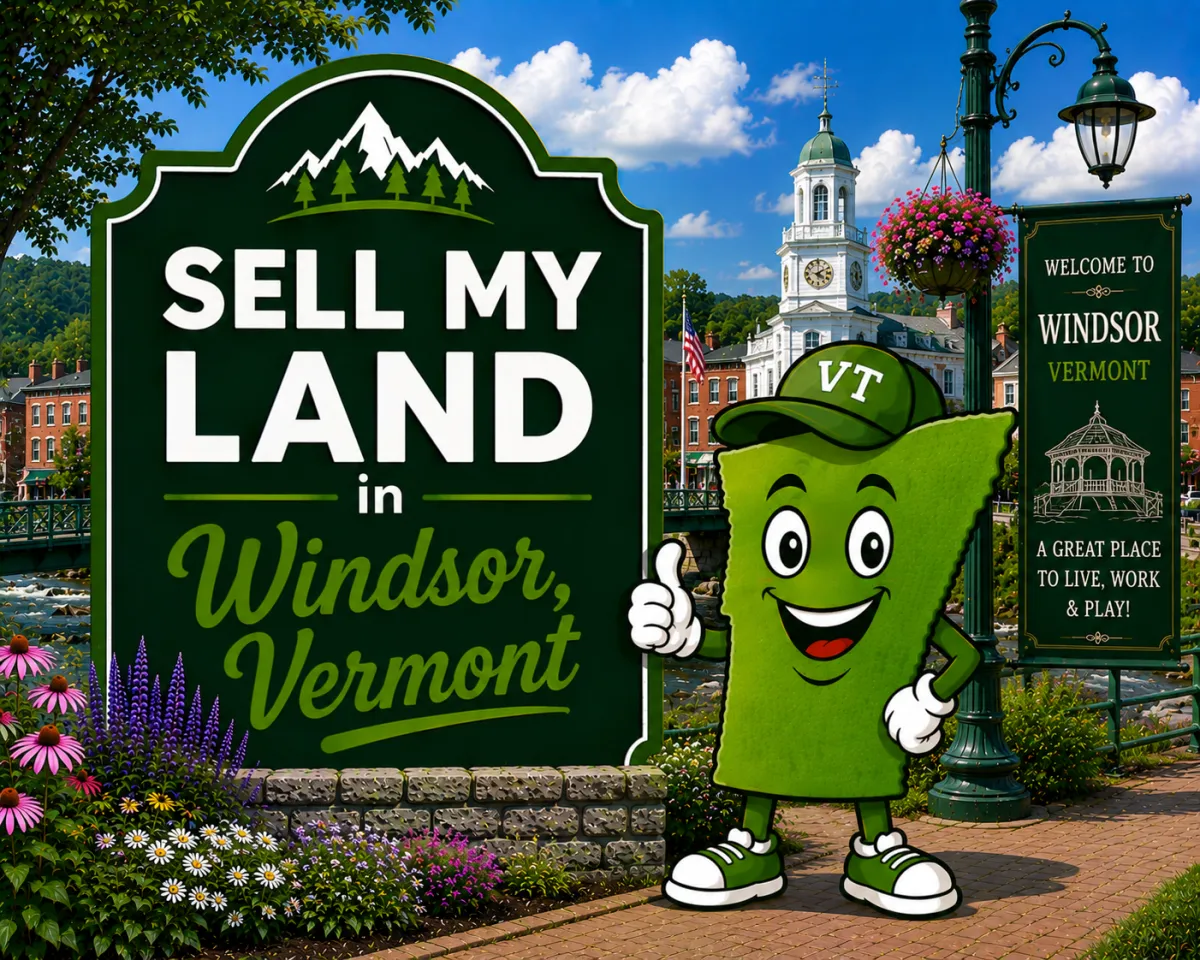 Sell My Land in Rutland, Vermont with a trusted local land buyer, illustration of Vermont land selling services