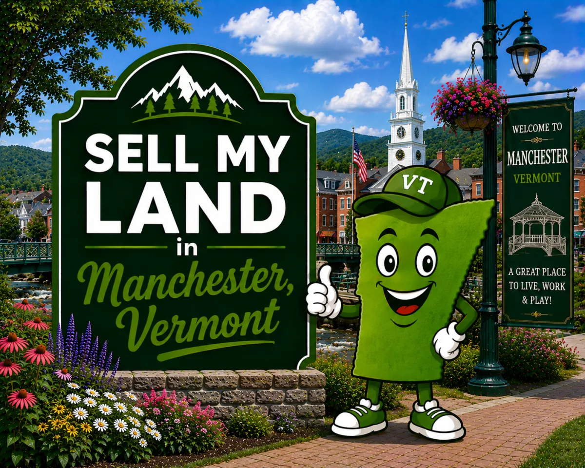 Sell My Land in Rutland, Vermont with a trusted local land buyer, illustration of Vermont land selling services