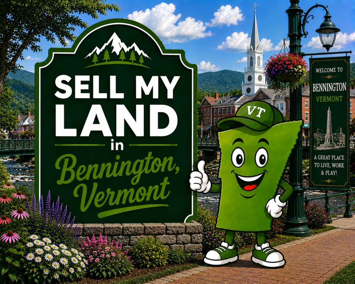 Sell My Land in Rutland, Vermont with a trusted local land buyer, illustration of Vermont land selling services