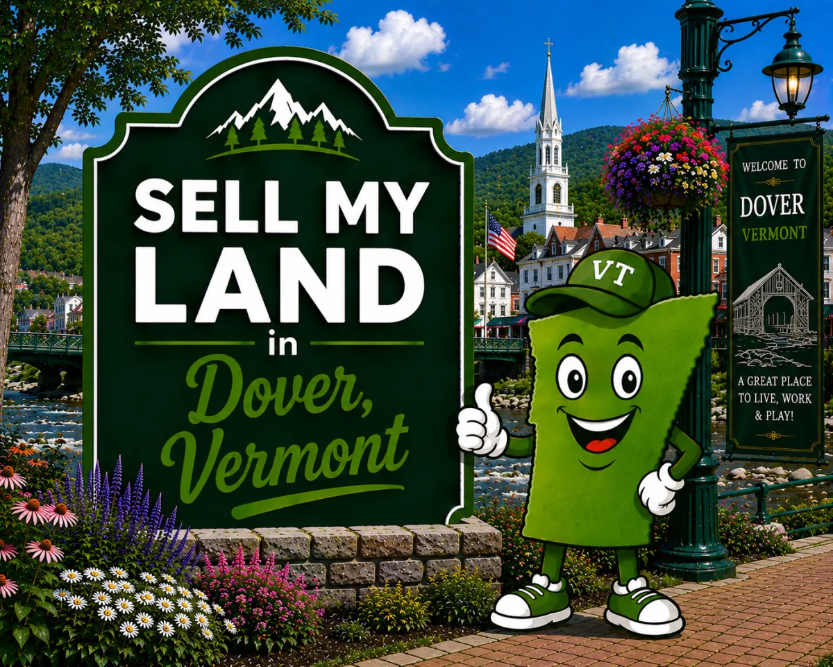 Sell My Land in Rutland, Vermont with a trusted local land buyer, illustration of Vermont land selling services
