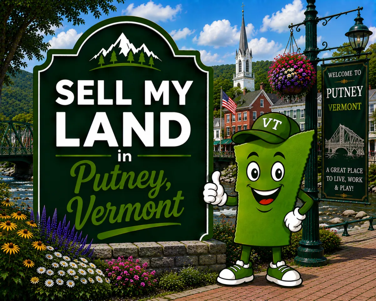 Sell My Land in Rutland, Vermont with a trusted local land buyer, illustration of Vermont land selling services
