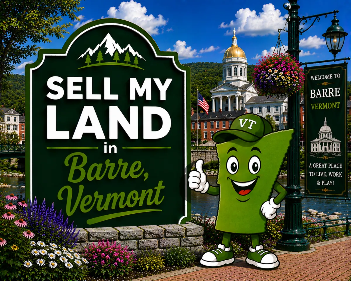 Sell My Land in Rutland, Vermont with a trusted local land buyer, illustration of Vermont land selling services