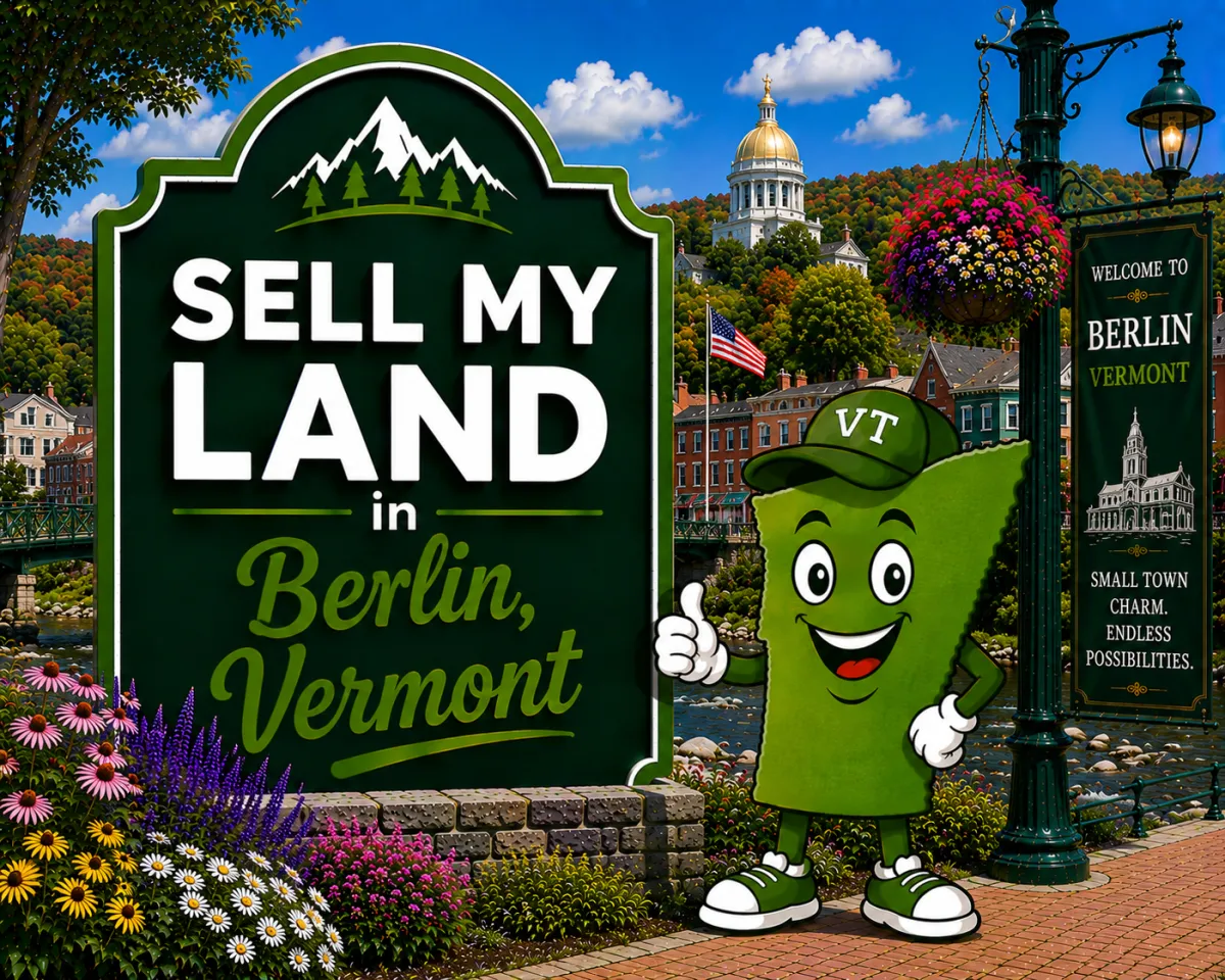 Sell My Land in Rutland, Vermont with a trusted local land buyer, illustration of Vermont land selling services