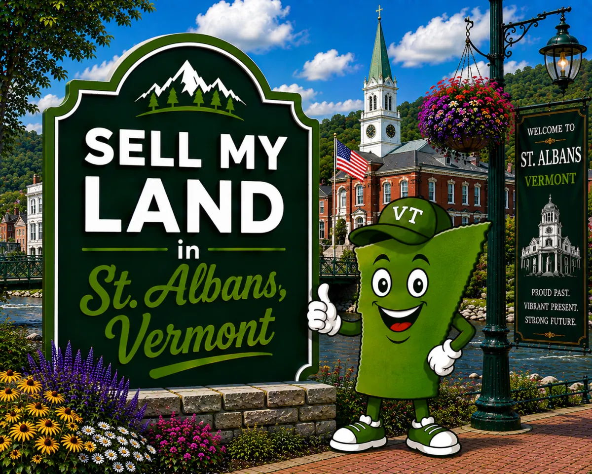 Sell My Land in Rutland, Vermont with a trusted local land buyer, illustration of Vermont land selling services