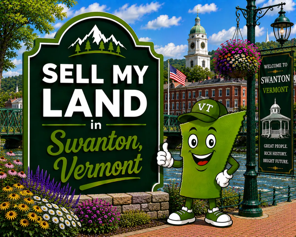 Sell My Land in Rutland, Vermont with a trusted local land buyer, illustration of Vermont land selling services