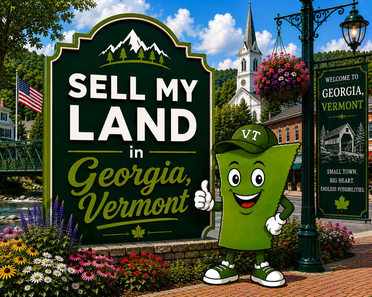 Sell My Land in Rutland, Vermont with a trusted local land buyer, illustration of Vermont land selling services