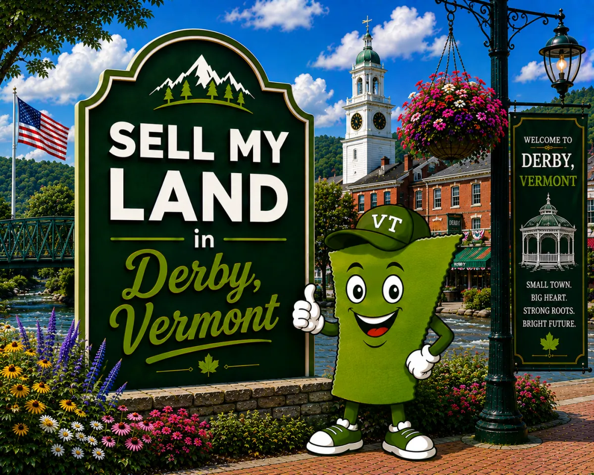 Sell My Land in Rutland, Vermont with a trusted local land buyer, illustration of Vermont land selling services