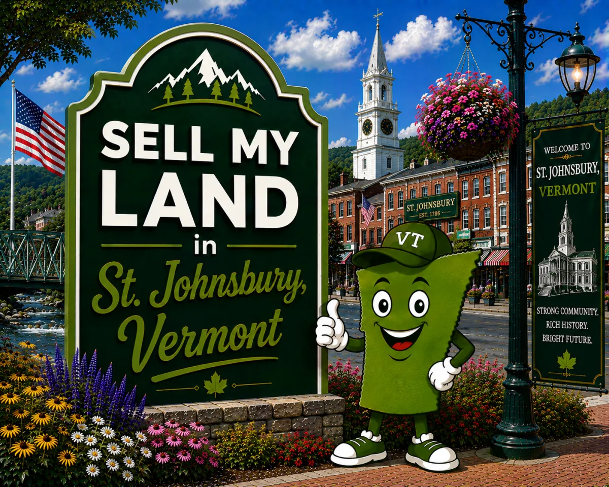 Sell My Land in Rutland, Vermont with a trusted local land buyer, illustration of Vermont land selling services