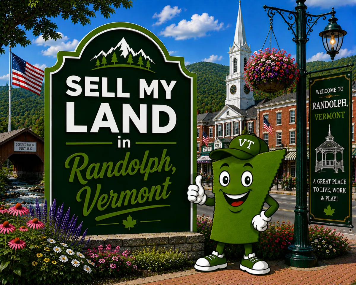 Sell My Land in Randolph, Vermont with a trusted local land buyer, illustration of Vermont land selling services