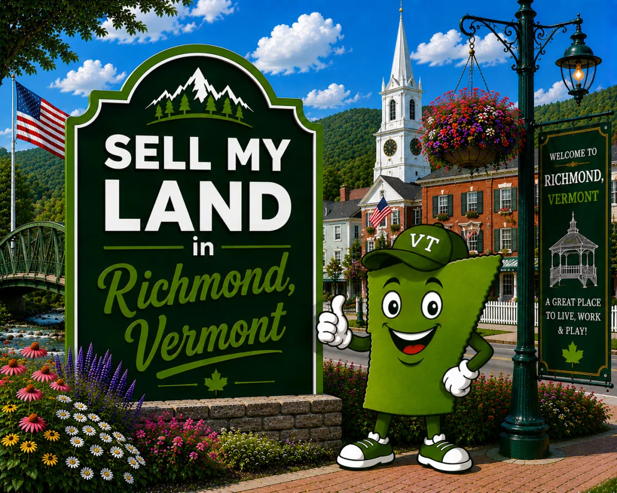 Sell My Land in Rutland, Vermont with a trusted local land buyer, illustration of Vermont land selling services