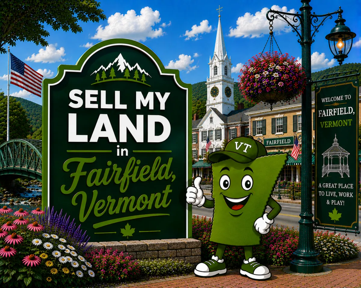 Sell My Land in Rutland, Vermont with a trusted local land buyer, illustration of Vermont land selling services
