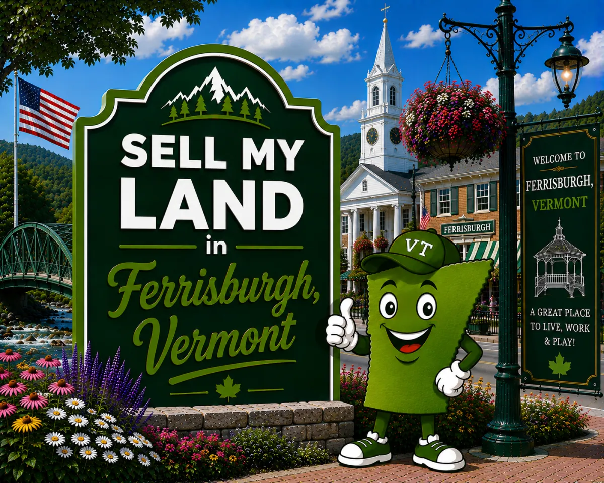 Sell My Land in Rutland, Vermont with a trusted local land buyer, illustration of Vermont land selling services
