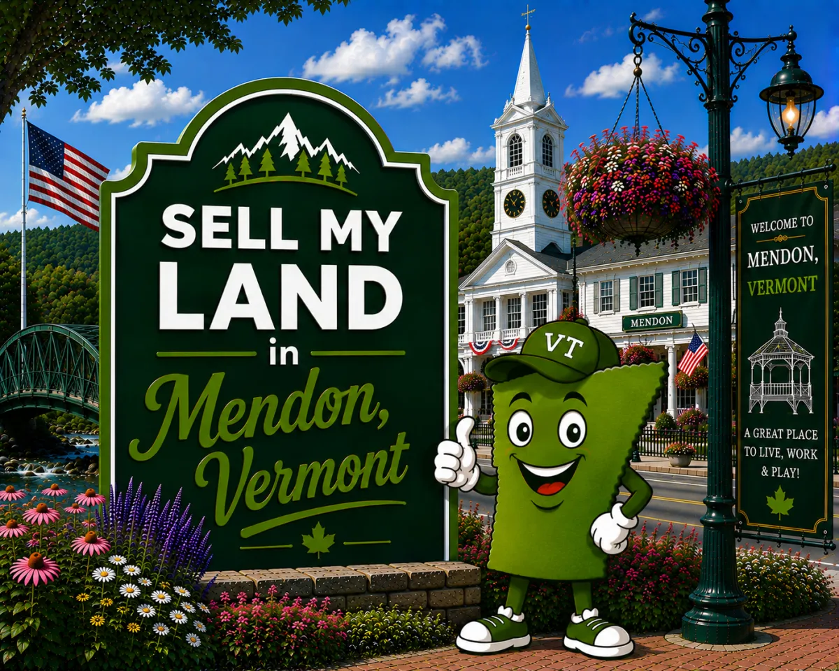 Sell My Land in Rutland, Vermont with a trusted local land buyer, illustration of Vermont land selling services