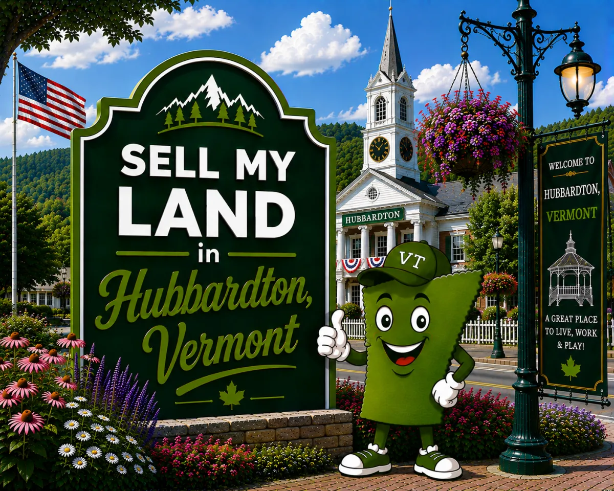 Sell My Land in Rutland, Vermont with a trusted local land buyer, illustration of Vermont land selling services
