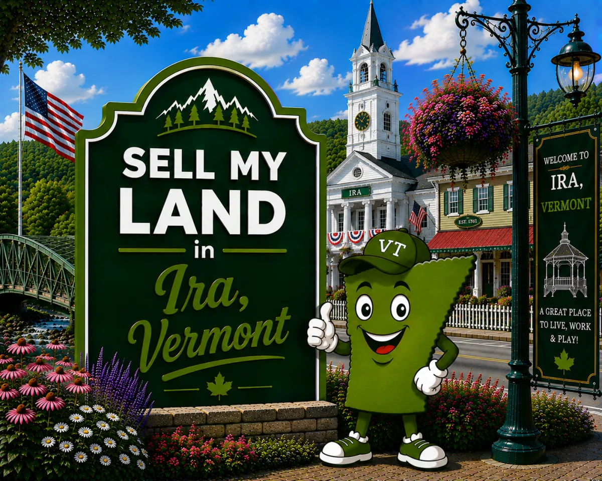 Sell My Land in Rutland, Vermont with a trusted local land buyer, illustration of Vermont land selling services