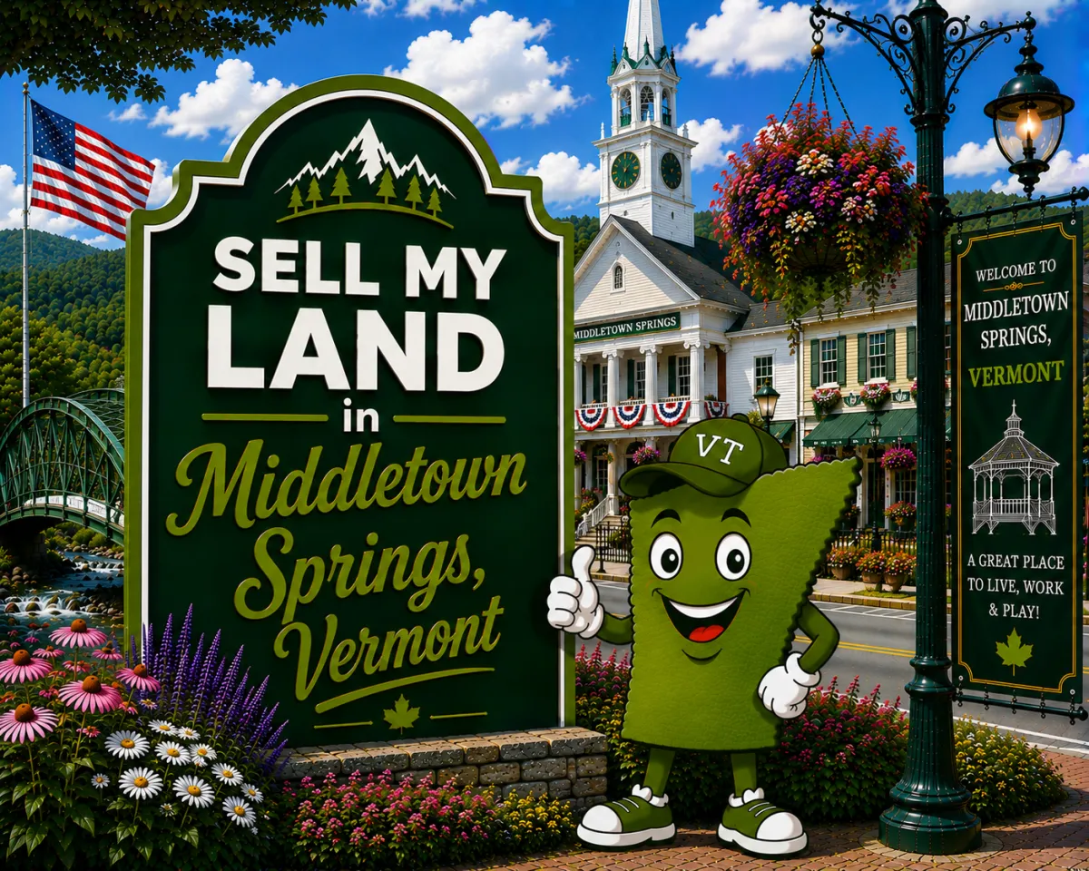 Sell My Land in Rutland, Vermont with a trusted local land buyer, illustration of Vermont land selling services
